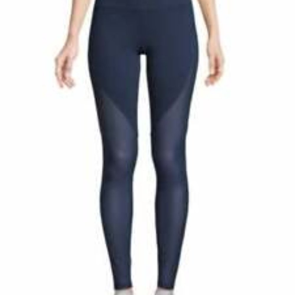 Alo Motion Leggings - Blue w/Mesh - EUC